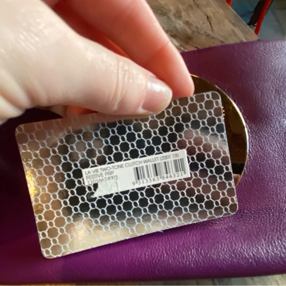NWT | Oroton Two-Tone Leather Wallet Clutch - Picture 11 of 14